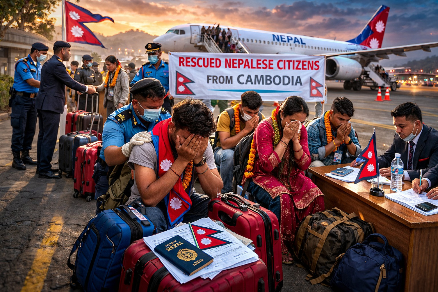 कम्बोडियामा अलपत्र परेका २० नेपालीको उद्धार, बैंकक दूतावासको पहल