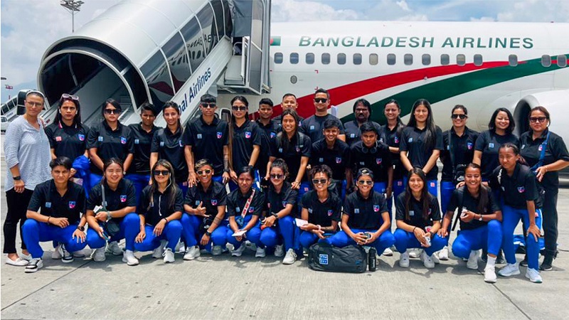 नेपाली महिला फुटबल टोली बंगलादेश प्रस्थान, २ वटा मैत्रीपूर्ण खेल हुने