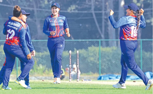 कोशी प्रदेशले महिला राष्ट्रिय क्रिकेटको प्लेअफमा स्थान सुरक्षित  गर्यो